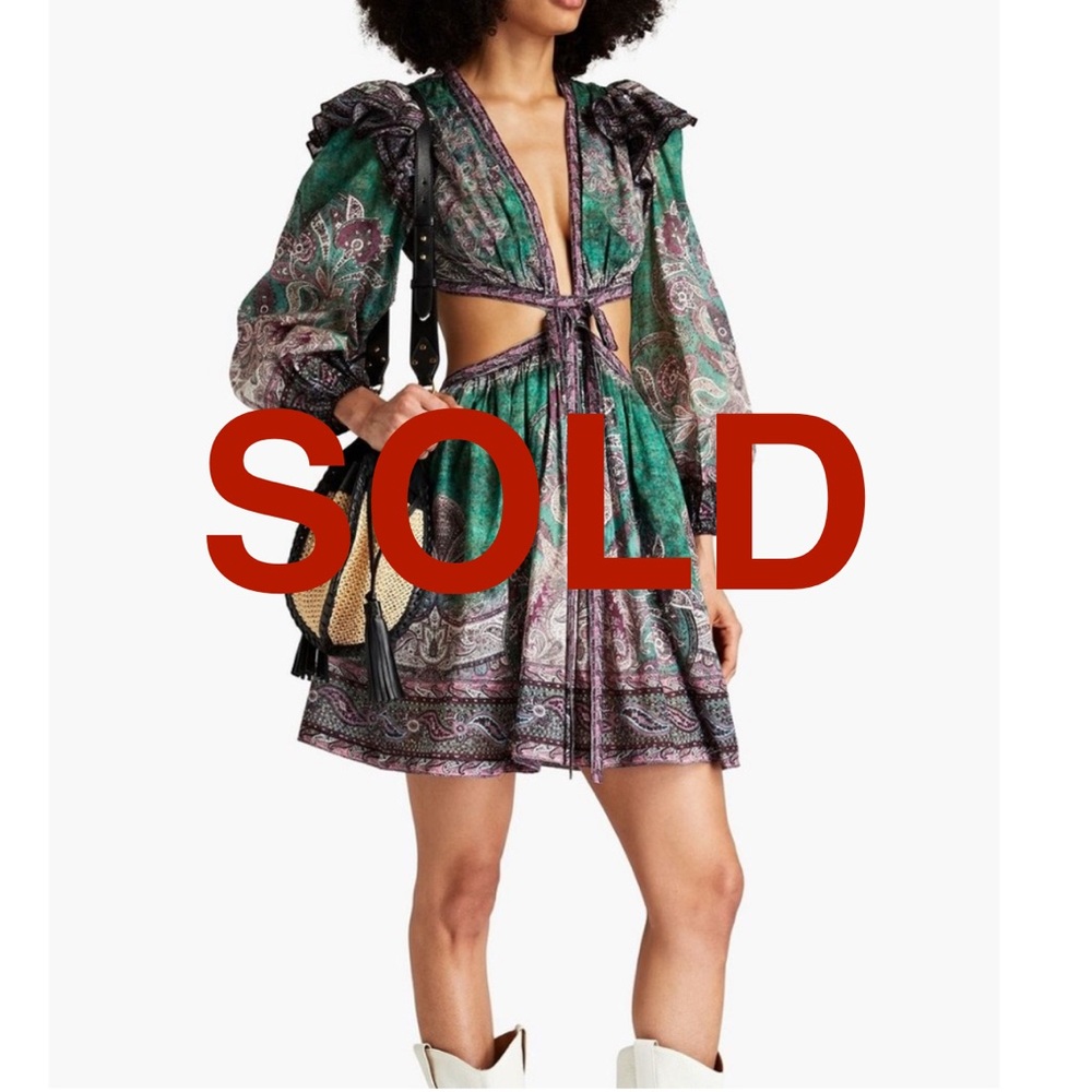 Zimmermann Mini Dress with Cutouts